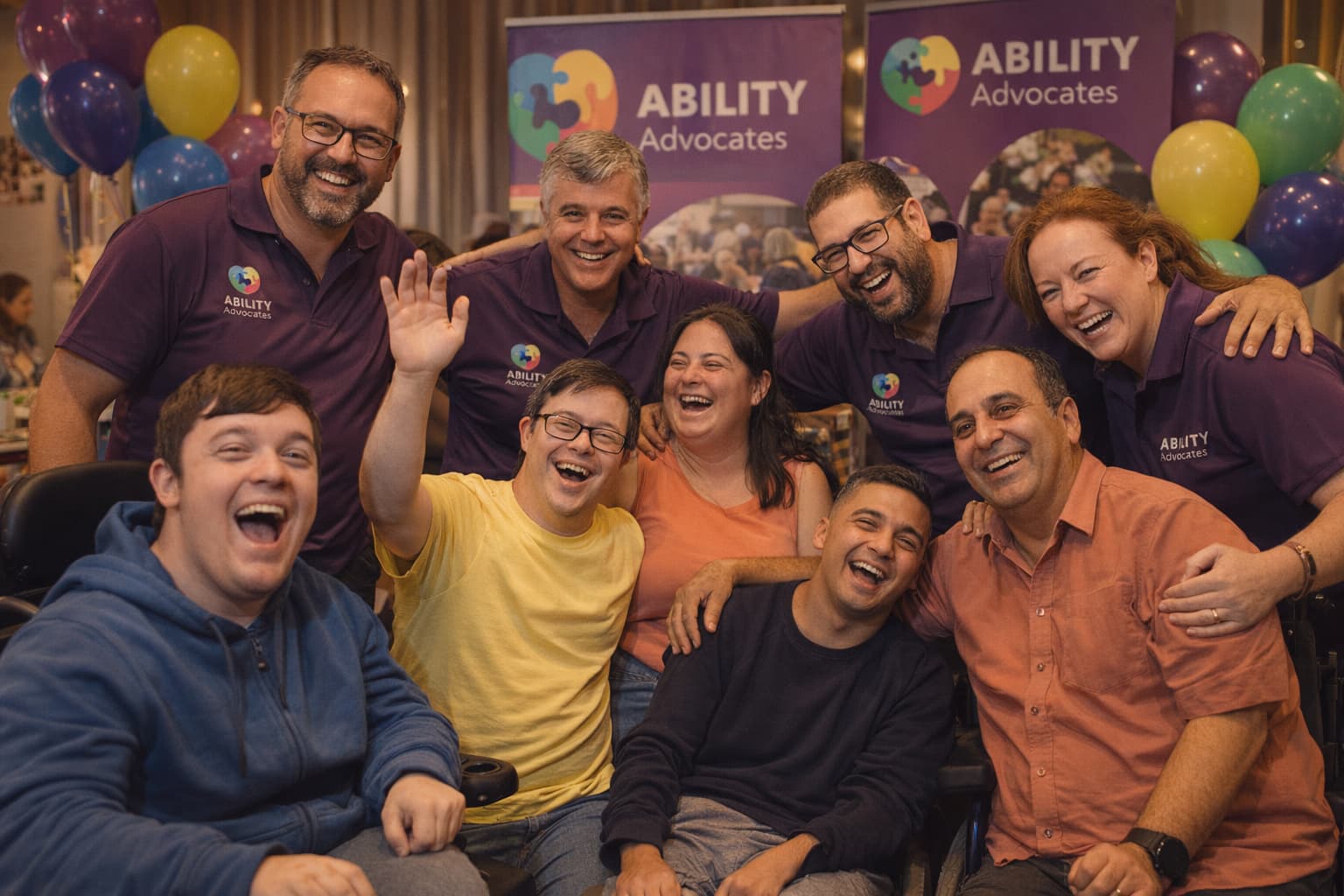 Diverse community celebrating inclusion at an Ability Advocates Foundation event in Parramatta