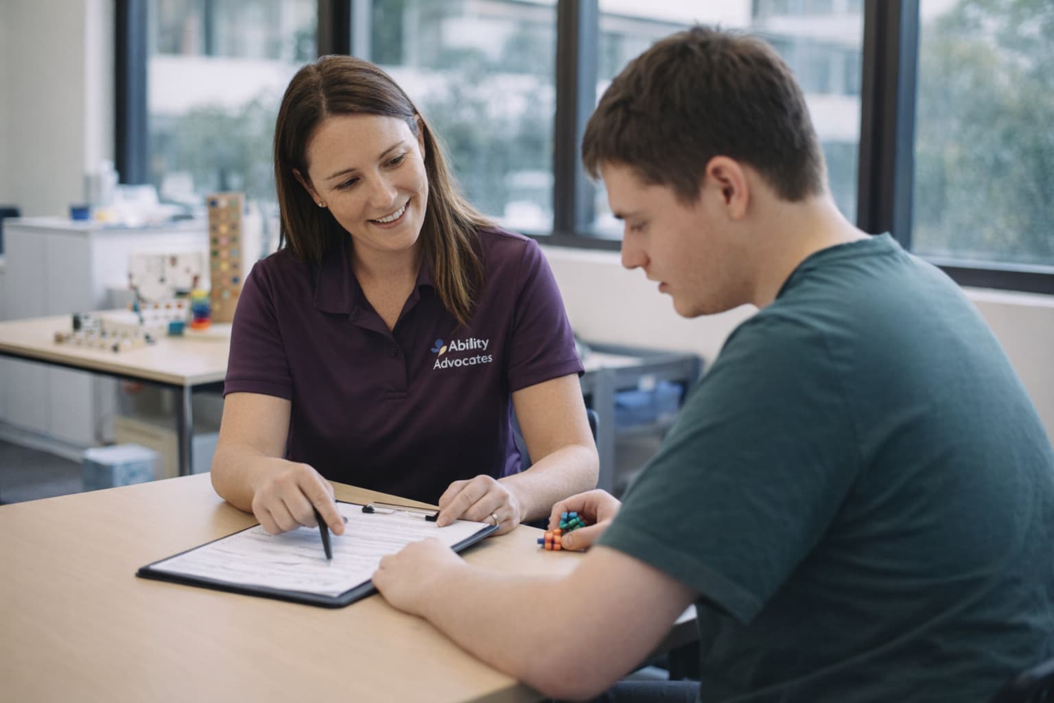 Ability Advocates occupational therapist conducting functional capacity assessment